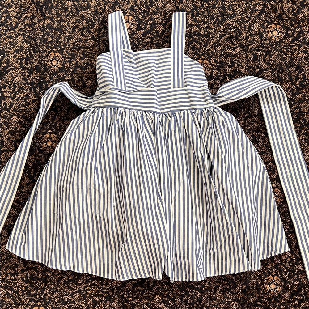 Only Little Once Blue and White Stripped Sundress